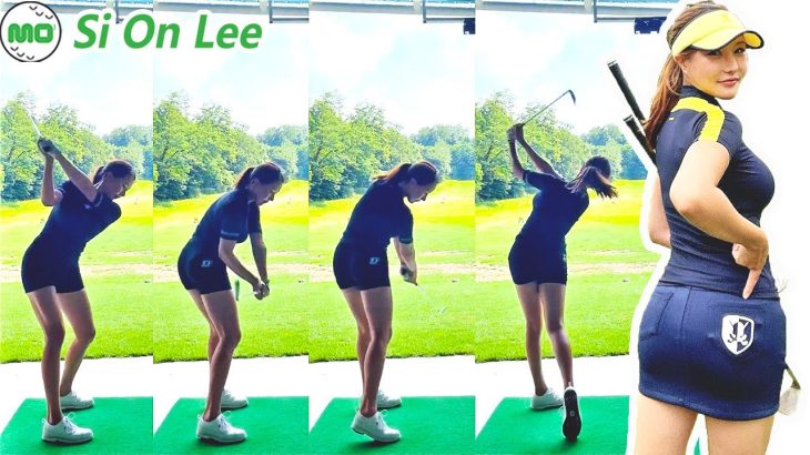 Si On Lee イ・シオン 韓国の女子ゴルフ スローモーションスイング!!!
