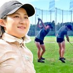 Ayame Sakuma 佐久間 綾女 日本の女子ゴルフ スローモーションスイング!!!