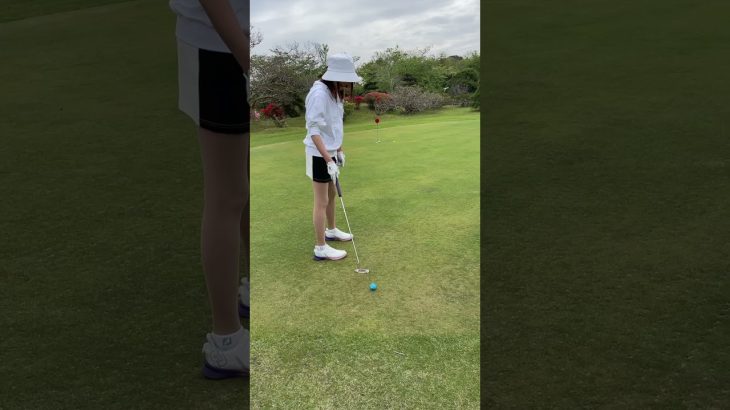 人気のゴルフ女子・石井由希子さんのパター練習（勝浦ゴルフ俱楽部）2024年4月